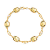 Color Candy Collection Bracelet 14.24 CTW with 6 Cushion Shape Multi Gemstone on 6.332 gr Gold Plated Silver