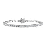 5CTW Natural Diamond Line Tennis Bracelet set on 14K GOLD