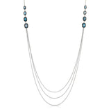 Color Candy Collection Necklace 10.16 CTW with 8 Oval Shape Green Amethyst 14K Gold Plated Silver