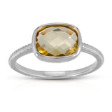 Color Candy Collection Ring 1.58 CTW with 1 Round Shape Amethyst 14k Gold Plated Silver