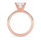 1.2CTW Dazzling Princess Shape Center Solitaire Natural Diamond Ring Set on 14K GOLD
