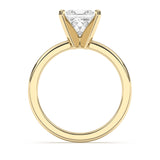 0.75CTW Dazzling Princess Shape Center Solitaire Natural Diamond Ring Set on 14K GOLD