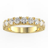 1.5CTW ROUND STONE PRONG SET NATURAL DIAMOND ETERNITY WEDDING / ANNIVERSARY BAND SET IN 14K GOLD