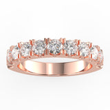 2CTW ROUND STONE PRONG SET NATURAL DIAMOND ETERNITY WEDDING / ANNIVERSARY BAND SET IN 14K GOLD