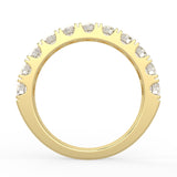 1.5CTW ROUND STONE PRONG SET NATURAL DIAMOND ETERNITY WEDDING / ANNIVERSARY BAND SET IN 14K GOLD