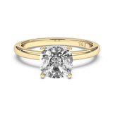 1CTW Dazzling Cushion Shape Center Solitaire Natural Diamond Ring Set on 14K GOLD