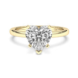 1.5CTW Dazzling Heart Shape Center Solitaire Natural Diamond Ring Set on 14K GOLD