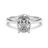 1.5CTW Dazzling Oval Shape Center Solitaire Natural Diamond Ring Set on 14K GOLD