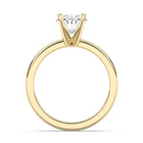 0.75CTW Dazzling Oval Shape Center Solitaire Natural Diamond Ring Set on 14K GOLD
