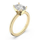 0.75CTW Dazzling Oval Shape Center Solitaire Natural Diamond Ring Set on 14K GOLD