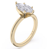 1.5CTW Dazzling Marquise Shape Center Solitaire Natural Diamond Ring Set on 14K GOLD