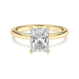 0.75CTW Dazzling Radiant Shape Center Solitaire Natural Diamond Ring Set on 14K GOLD