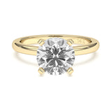 0.75CTW Dazzling Round Shape Center Solitaire Natural Diamond Ring Set on 14K GOLD