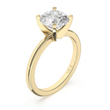 1.5CTW Dazzling Round Shape Center Solitaire Natural Diamond Ring Set on 14K GOLD