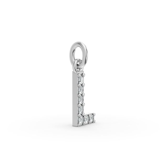 Round Shape Diamond Alphabet Collection in Gold