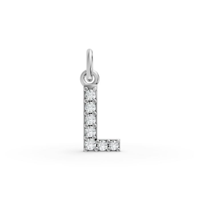 Round Shape Diamond Alphabet Collection in Gold