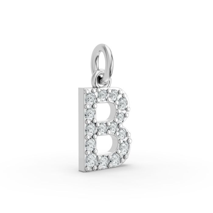 Round Shape Diamond Alphabet Collection in Gold