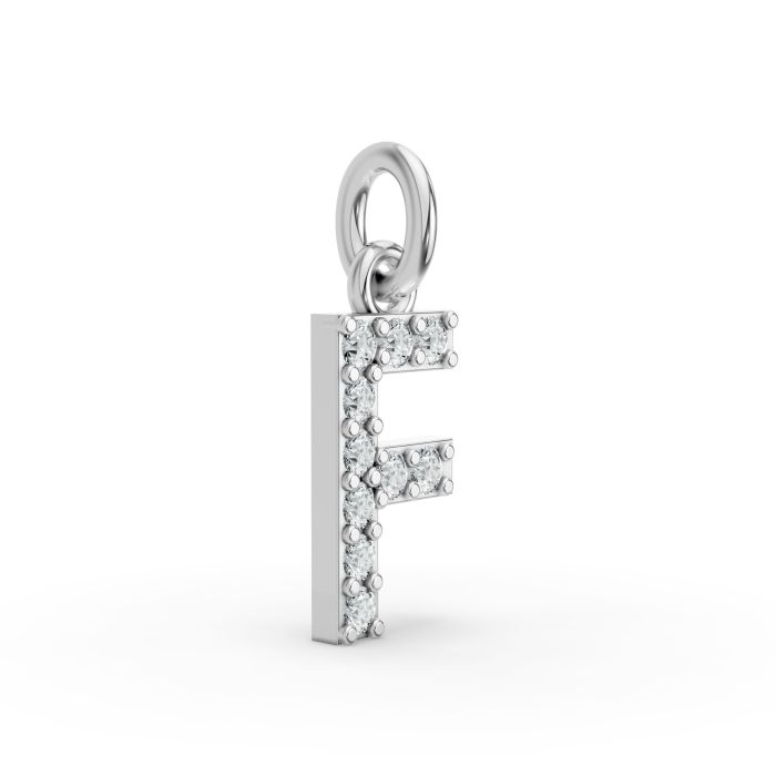 Round Shape Diamond Alphabet Collection in Gold