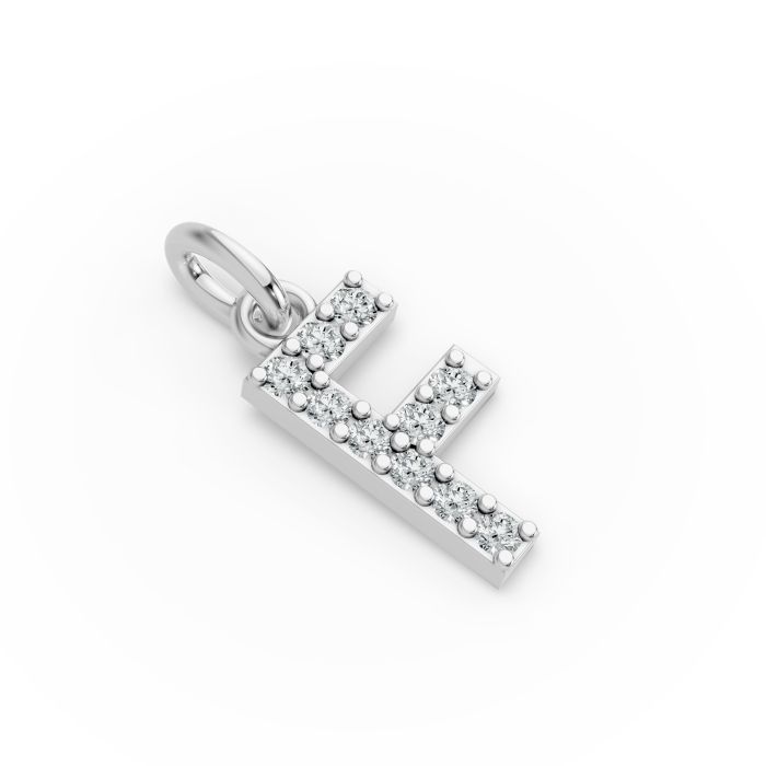 Round Shape Diamond Alphabet Collection in Gold
