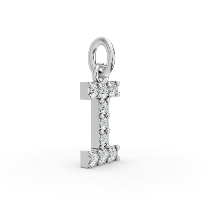 Round Shape Diamond Alphabet Collection in Gold