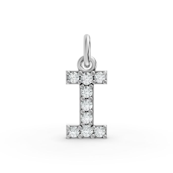 Round Shape Diamond Alphabet Collection in Gold