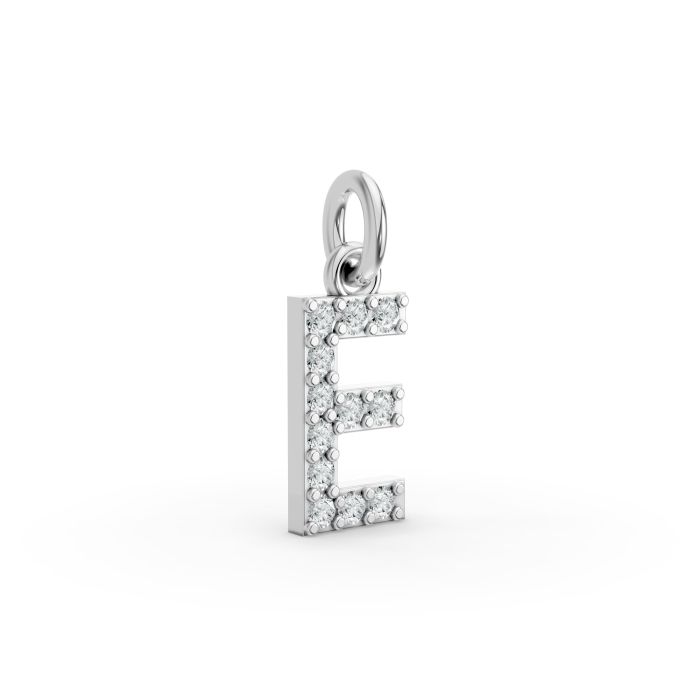 Round Shape Diamond Alphabet Collection in Gold