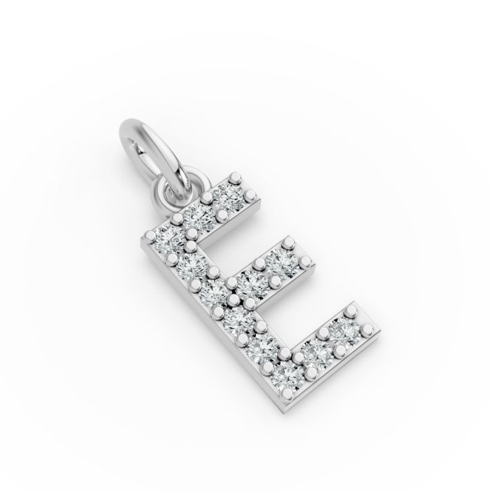Round Shape Diamond Alphabet Collection in Gold