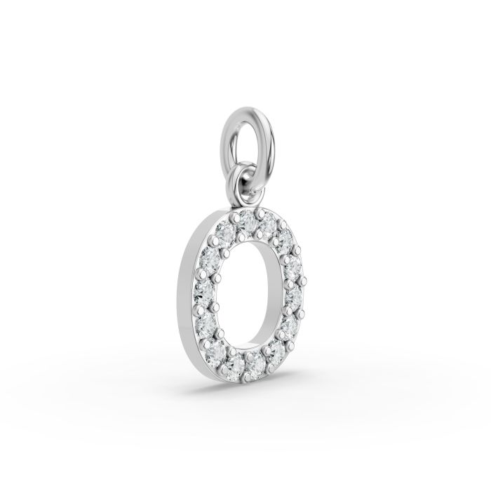 Round Shape Diamond Alphabet Collection in Gold