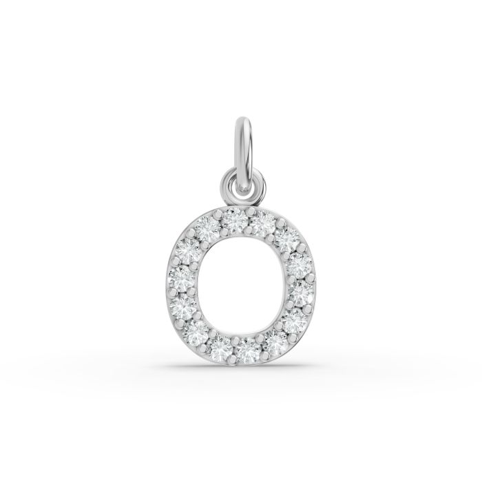 Round Shape Diamond Alphabet Collection in Gold