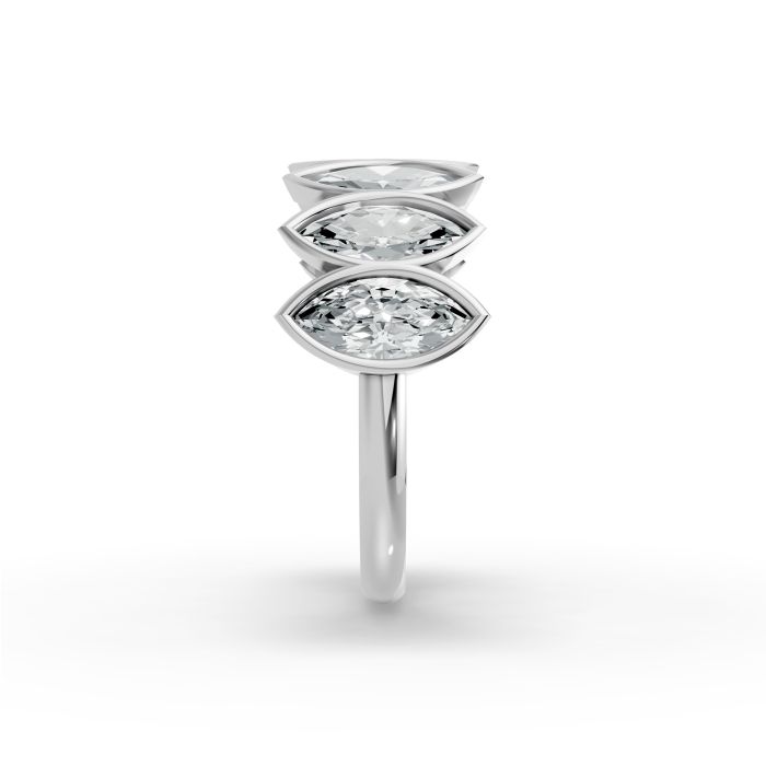 Marquise Shape Diamond Anniversary Band in Gold