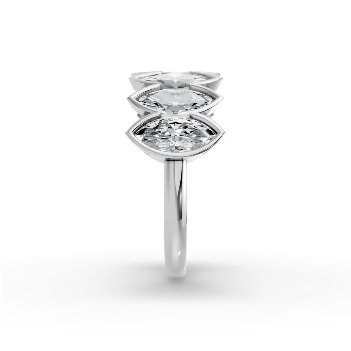 Marquise Shape Diamond Anniversary Band in Gold