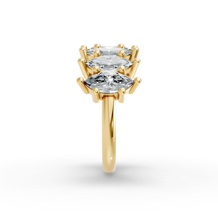 Marquise Shape Diamond Anniversary Band in Gold