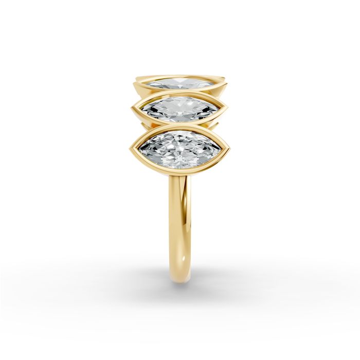Marquise Shape Diamond Anniversary Band in Gold