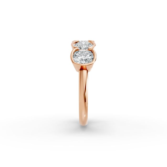 Cushion Shape Diamond Anniversary Band in Gold
