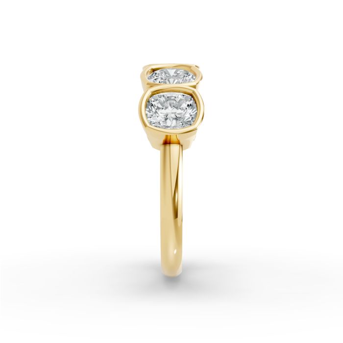 Cushion Shape Diamond Anniversary Band in Gold