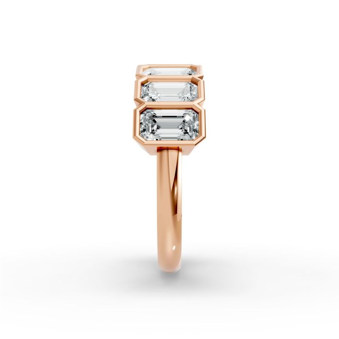 Emerald Shape Diamond Anniversary Band in Gold