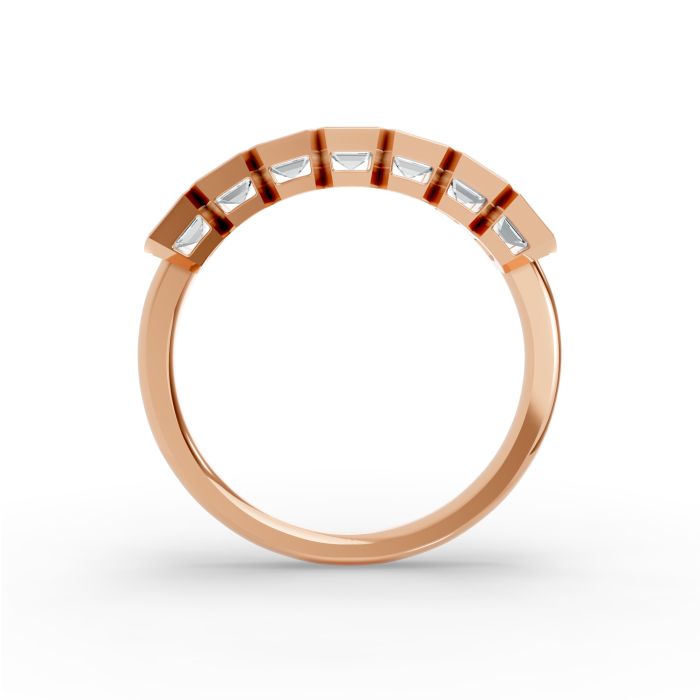 Emerald Shape Diamond Anniversary Band in Gold