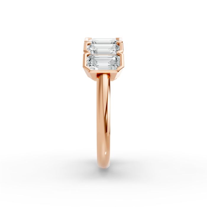 Emerald Shape Diamond Anniversary Band in Gold
