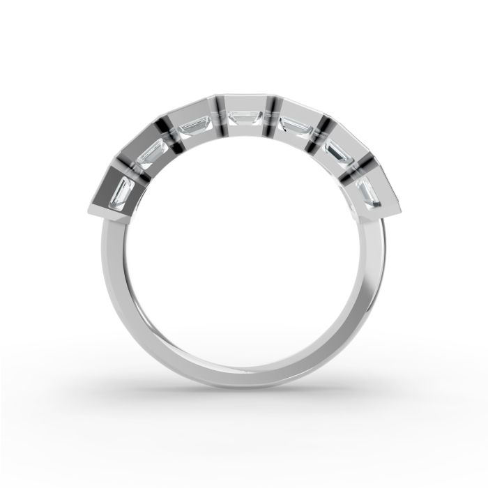 Emerald Shape Diamond Anniversary Band in Gold