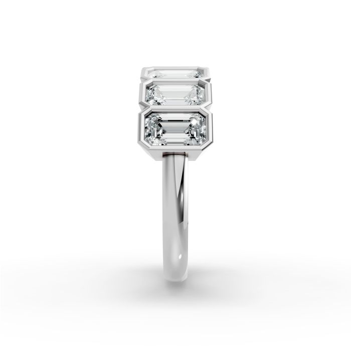 Emerald Shape Diamond Anniversary Band in Gold