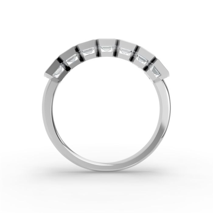 Emerald Shape Diamond Anniversary Band in Gold