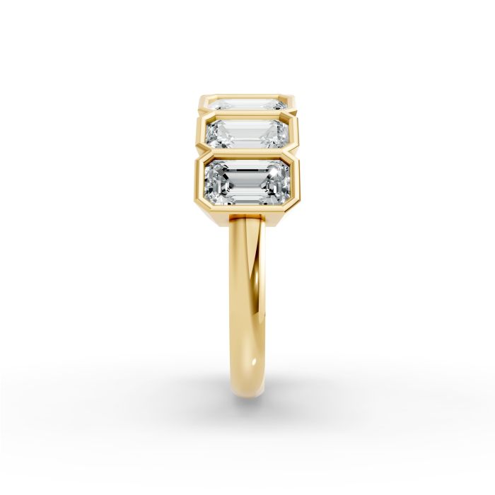 Emerald Shape Diamond Anniversary Band in Gold