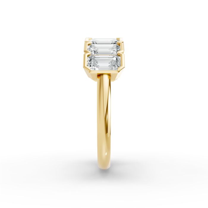 Emerald Shape Diamond Anniversary Band in Gold