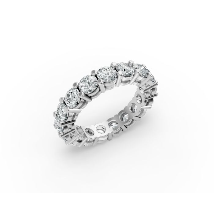 Round Shape Diamond Eternity Bands in Gold