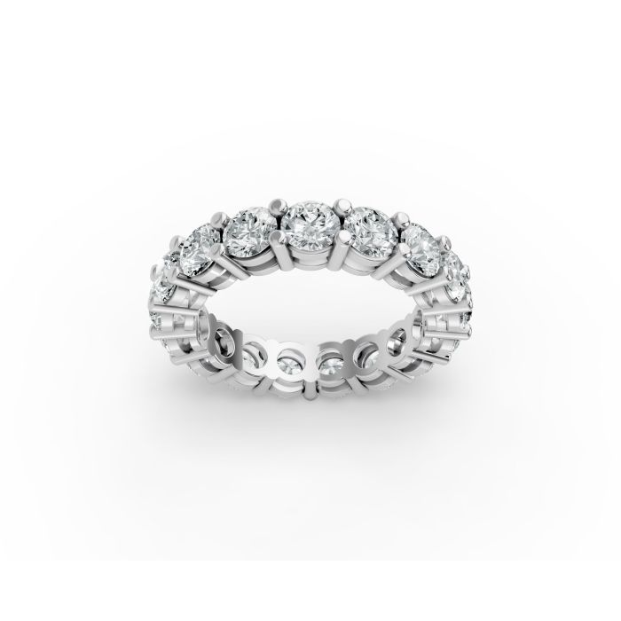 Round Shape Diamond Eternity Bands in Gold