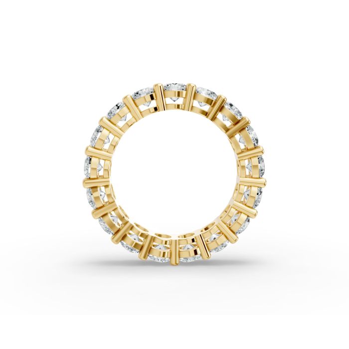 Round Shape Diamond Eternity Bands in Gold