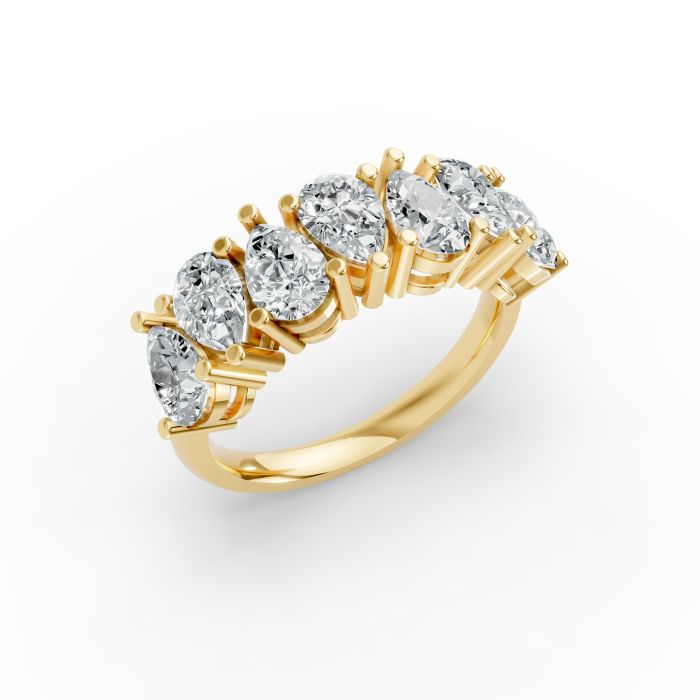 Pear Shape Diamond Anniversary Band in Gold