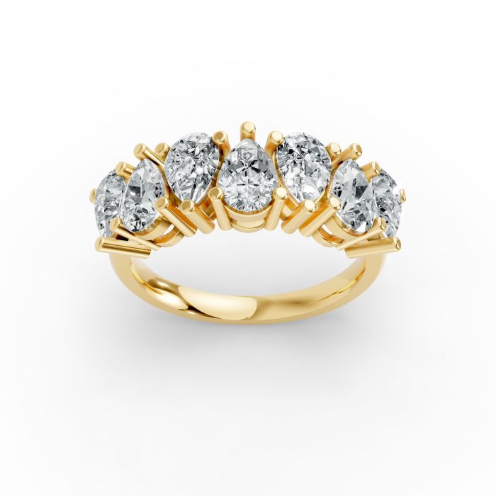 Pear Shape Diamond Anniversary Band in Gold