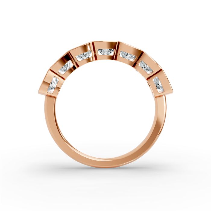 Cushion Shape Diamond Anniversary Band in Gold
