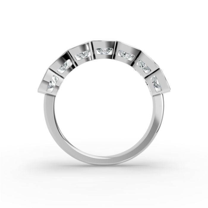 Cushion Shape Diamond Anniversary Band in Gold